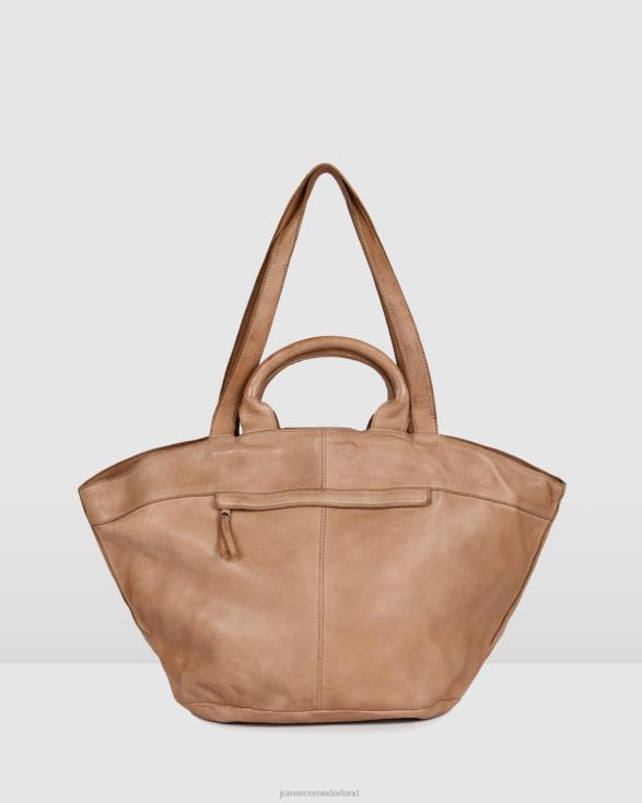 Biba Lewisburg draagtas 46LN465 taupe leer Jo Mercer accessoires