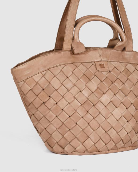 Biba Lewisburg draagtas 46LN465 taupe leer Jo Mercer accessoires