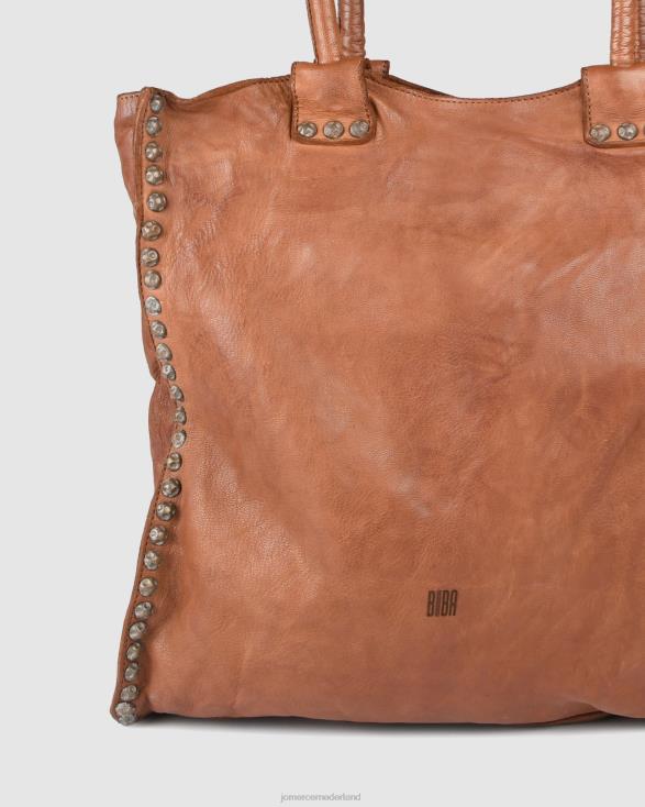Biba portland draagtas 46LN460 bruin leer Jo Mercer accessoires