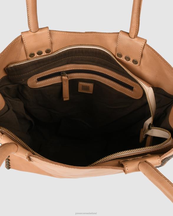 Biba portland draagtas 46LN461 taupe leer Jo Mercer accessoires