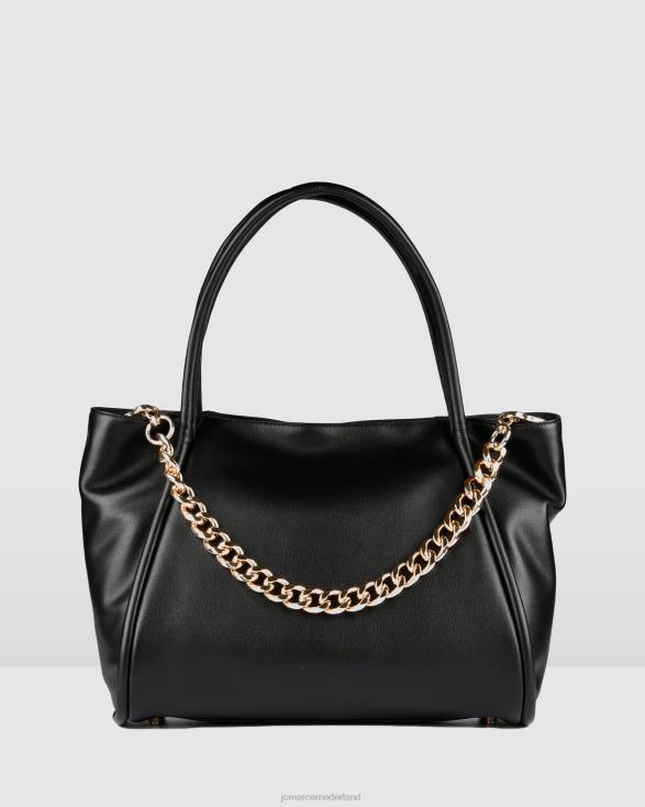 Oliviera draagtas 46LN455 zwart leer Jo Mercer accessoires