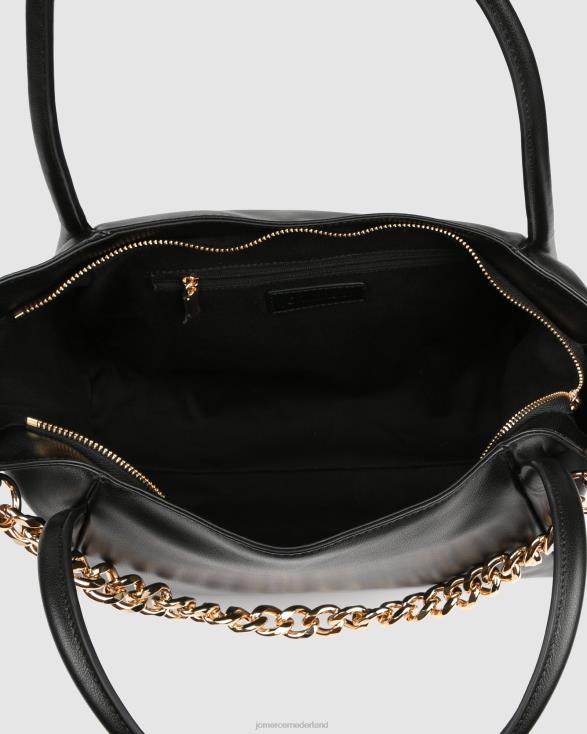 Oliviera draagtas 46LN455 zwart leer Jo Mercer accessoires