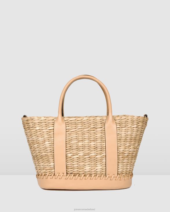 lena draagtas van zeegras en leer 46LN462 natuurlijk Jo Mercer accessoires