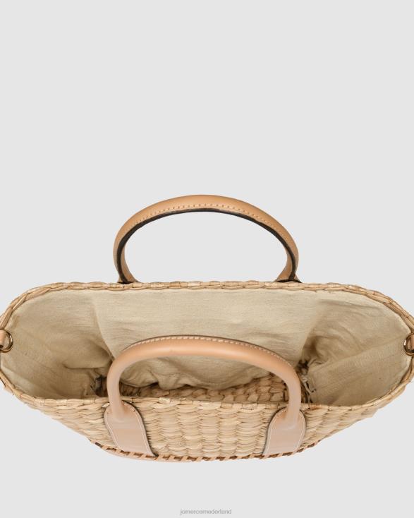 lena draagtas van zeegras en leer 46LN462 natuurlijk Jo Mercer accessoires
