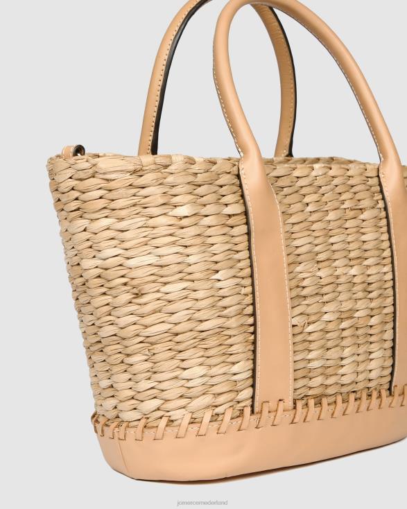 lena draagtas van zeegras en leer 46LN462 natuurlijk Jo Mercer accessoires