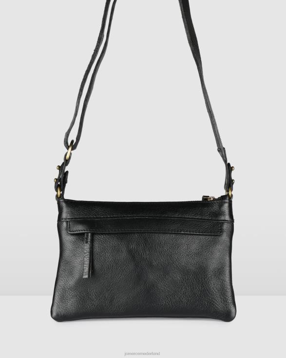 Biba Brewton crossbodytas 46LN424 zwart leer Jo Mercer accessoires