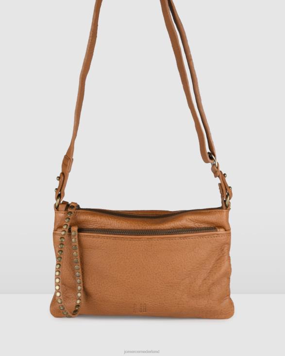 Biba Brewton crossbodytas 46LN425 bruin leer Jo Mercer accessoires