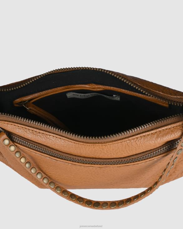 Biba Brewton crossbodytas 46LN425 bruin leer Jo Mercer accessoires