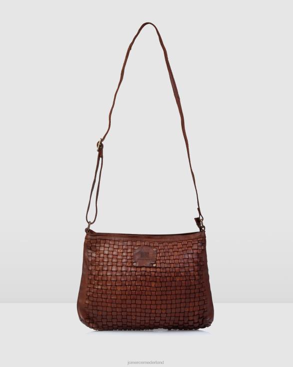 Biba Kansas medium crossbodytas 46LN426 bruin leer Jo Mercer accessoires