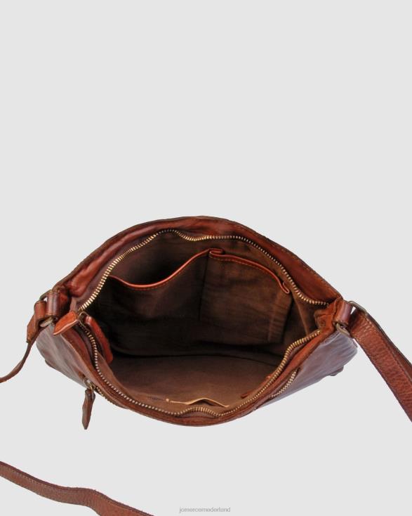 Biba Kansas medium crossbodytas 46LN426 bruin leer Jo Mercer accessoires