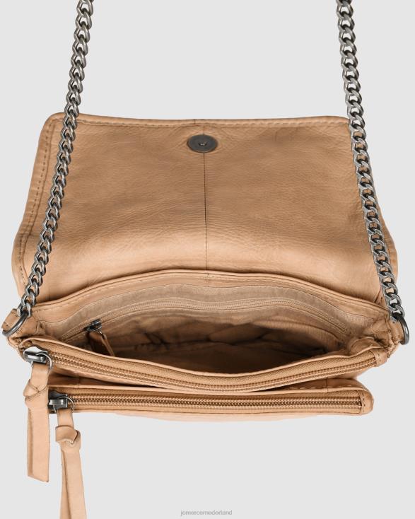 Biba Looma mini-crossbodytas 46LN419 taupe leer Jo Mercer accessoires