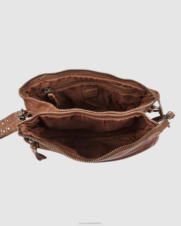 Biba Sherman crossbodytas 46LN423 bruin leer Jo Mercer accessoires
