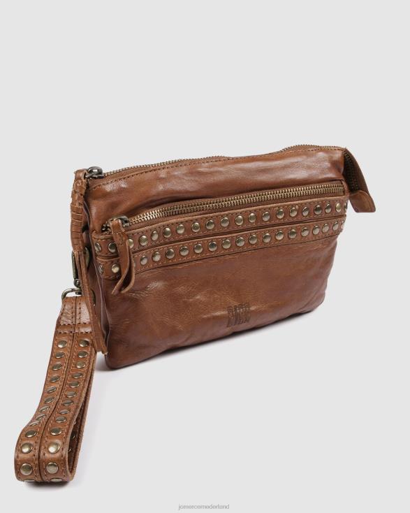 Biba Sherman crossbodytas 46LN423 bruin leer Jo Mercer accessoires