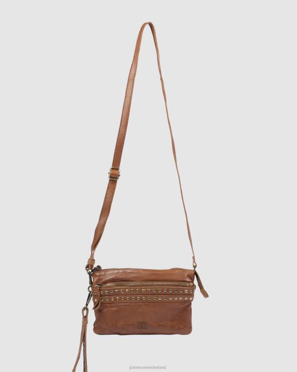 Biba Sherman crossbodytas 46LN423 bruin leer Jo Mercer accessoires