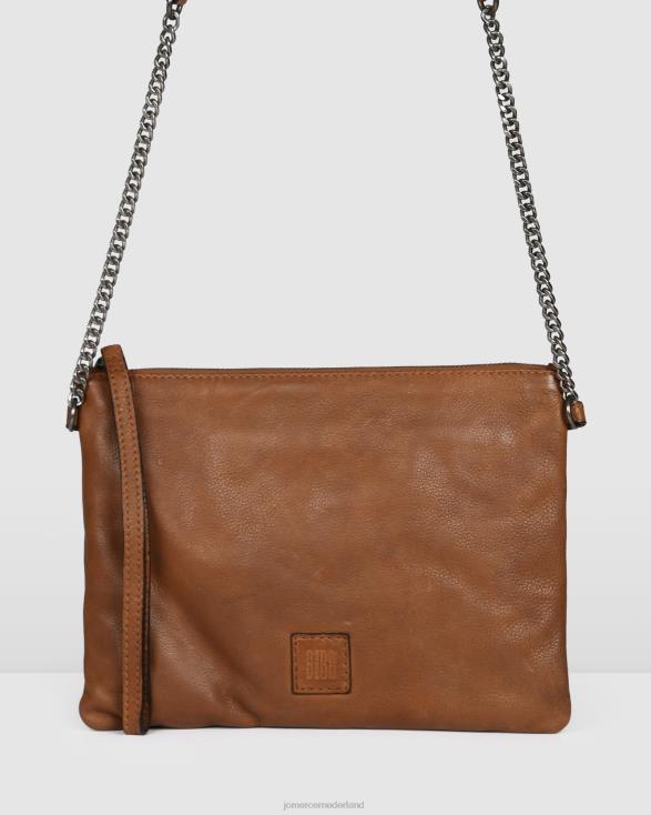 Biba Tacoma schoudertas 46LN411 bruin leer Jo Mercer accessoires