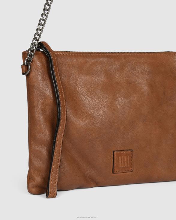 Biba Tacoma schoudertas 46LN411 bruin leer Jo Mercer accessoires