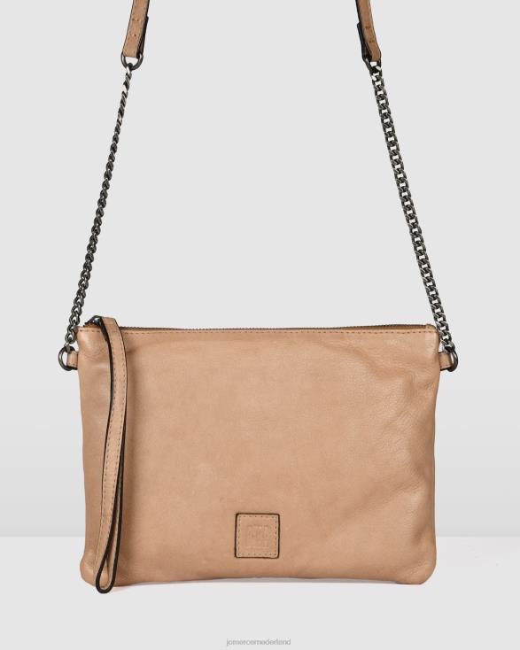 Biba Tacoma schoudertas 46LN420 taupe leer Jo Mercer accessoires