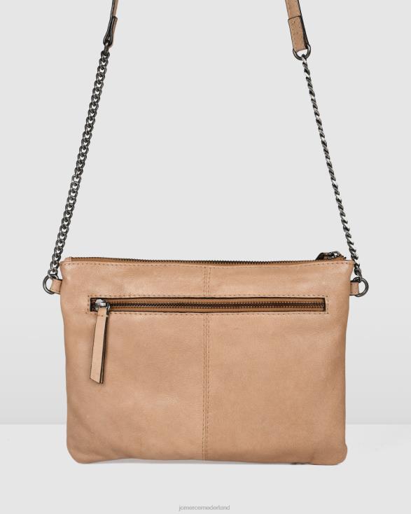 Biba Tacoma schoudertas 46LN420 taupe leer Jo Mercer accessoires