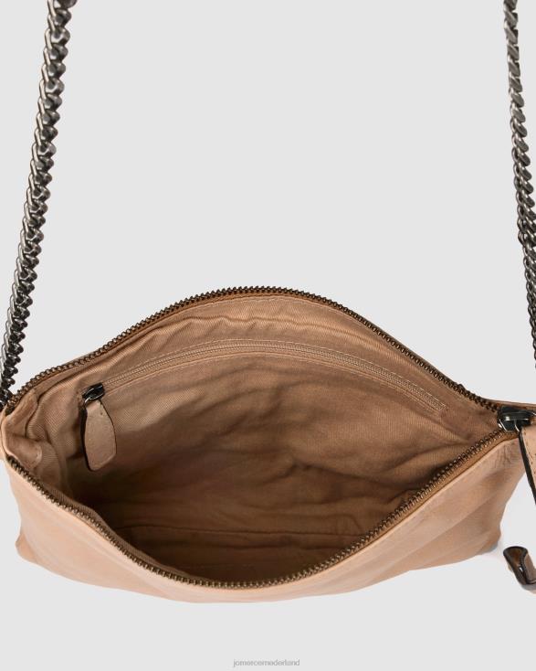 Biba Tacoma schoudertas 46LN420 taupe leer Jo Mercer accessoires