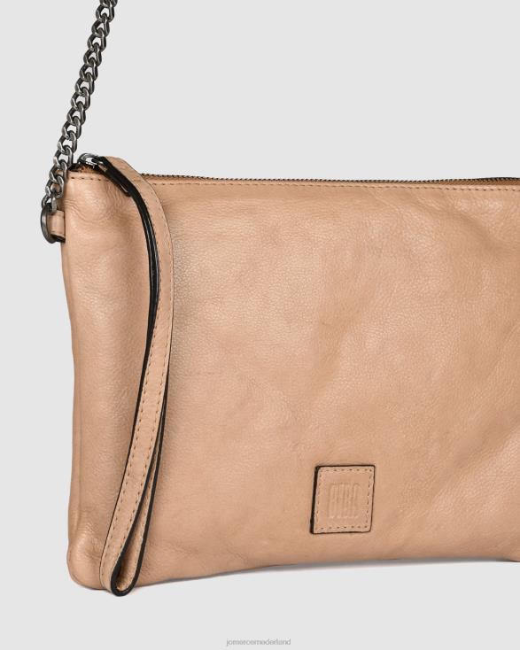 Biba Tacoma schoudertas 46LN420 taupe leer Jo Mercer accessoires