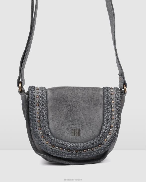 Biba Wilkins crossbodytas 46LN414 blauw leer Jo Mercer accessoires