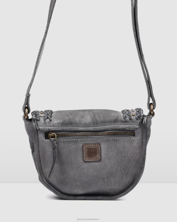 Biba Wilkins crossbodytas 46LN414 blauw leer Jo Mercer accessoires