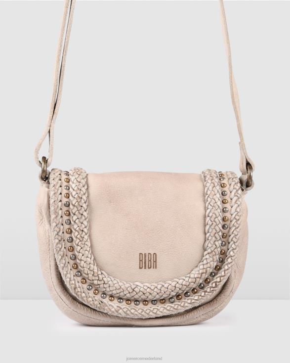 Biba Wilkins crossbodytas 46LN415 crème leer Jo Mercer accessoires