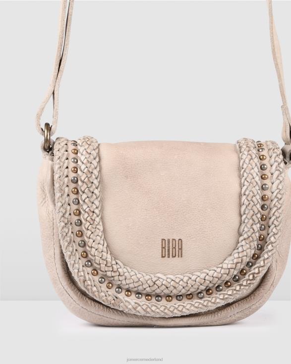 Biba Wilkins crossbodytas 46LN415 crème leer Jo Mercer accessoires