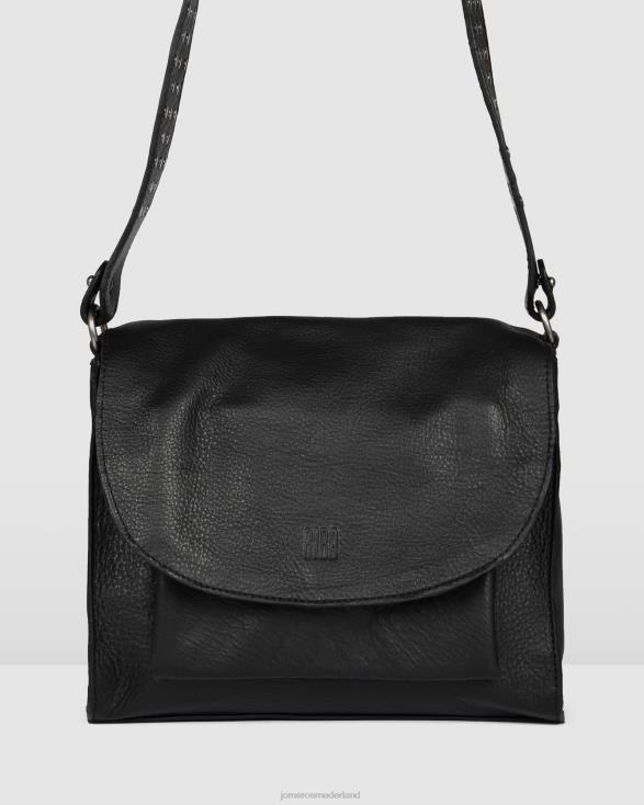 Biba easy crossbodytas 46LN410 zwart leer Jo Mercer accessoires