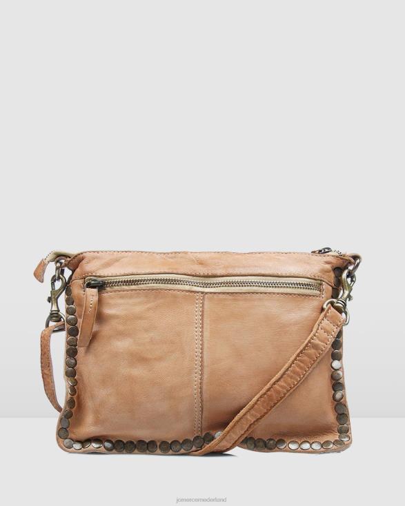 Biba portland crossbodytas 46LN421 taupe leer Jo Mercer accessoires