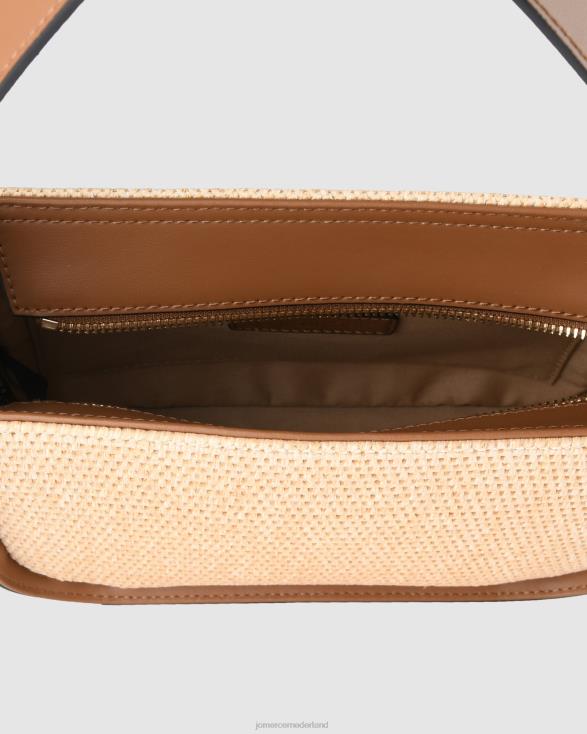 Renzo crossbodytas 46LN403 bruine raffia Jo Mercer accessoires