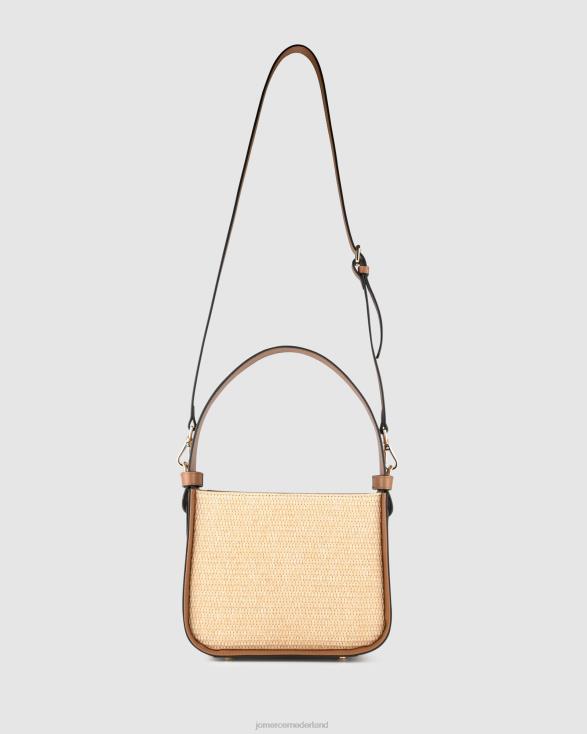 Renzo crossbodytas 46LN403 bruine raffia Jo Mercer accessoires