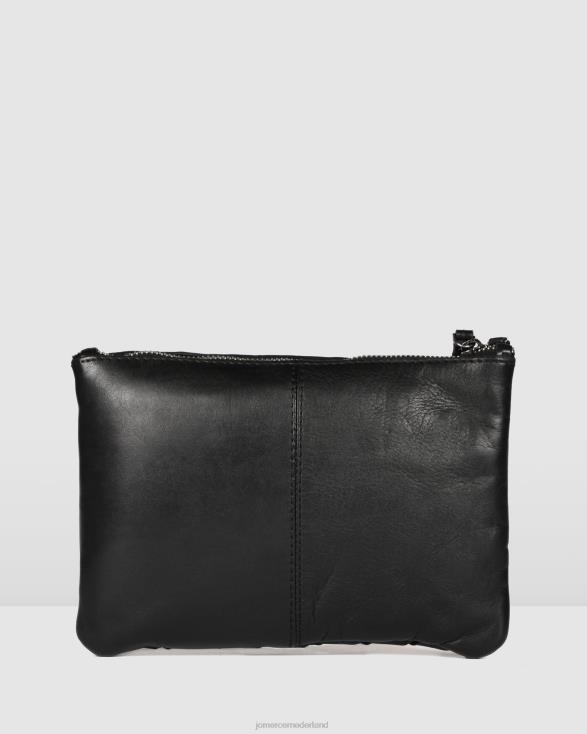 Biba Lewisburg buideltas 46LN473 zwart leer Jo Mercer accessoires