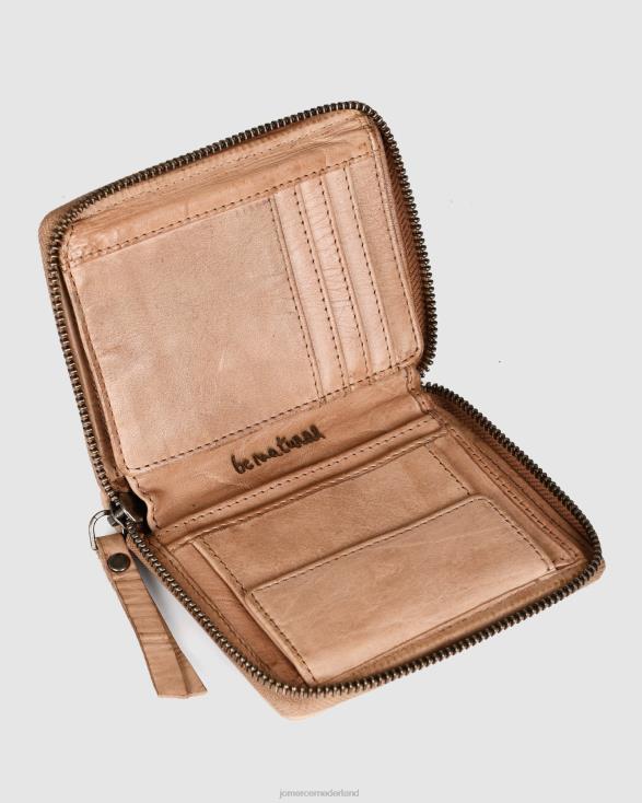 Biba Lewisburg mini-portemonnee 46LN471 taupe leer Jo Mercer accessoires