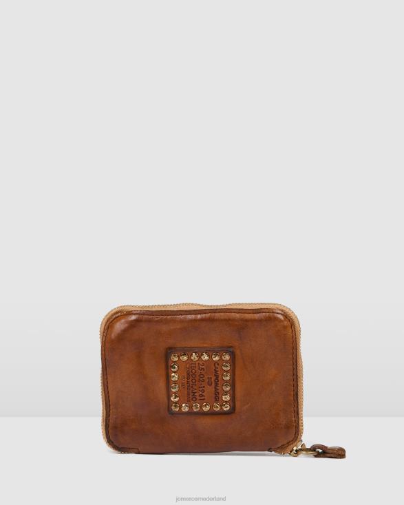Campomaggi orchideeea2 kleine portemonnee 46LN469 cognac leer Jo Mercer accessoires