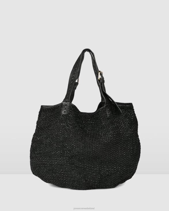 Biba Bristow schoudertas 46LN432 zwart leer Jo Mercer accessoires