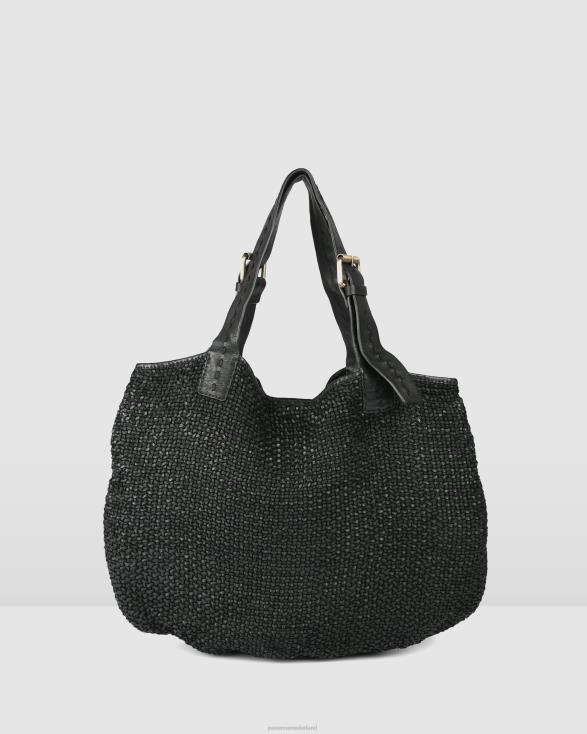 Biba Bristow schoudertas 46LN432 zwart leer Jo Mercer accessoires