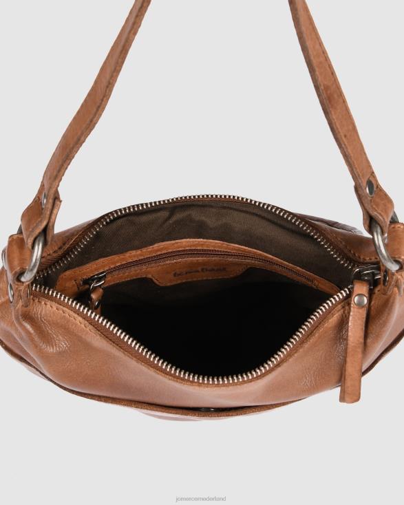 Biba Hardy kleine schoudertas 46LN444 bruin leer Jo Mercer accessoires