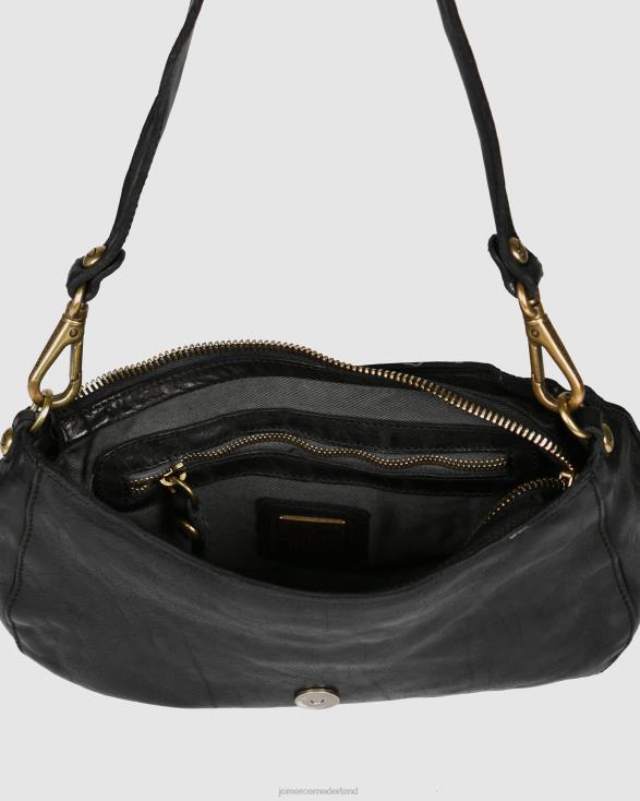 Campomaggi Acqua-schoudertas 46LN440 zwart leer Jo Mercer accessoires
