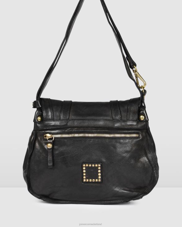Campomaggi Arya schoudertas 46LN438 zwart leer Jo Mercer accessoires