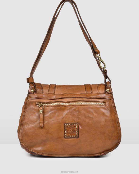 Campomaggi Arya schoudertas 46LN439 cognac leer Jo Mercer accessoires