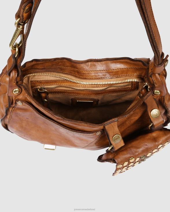 Campomaggi Arya schoudertas 46LN439 cognac leer Jo Mercer accessoires