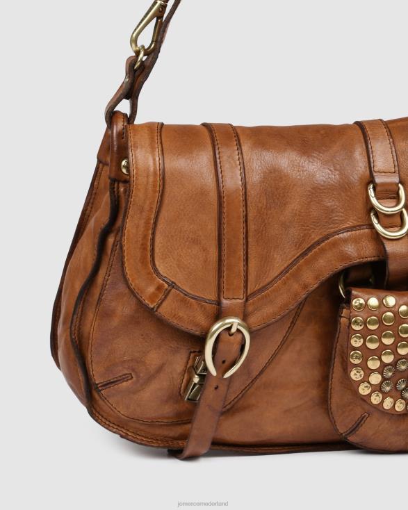 Campomaggi Arya schoudertas 46LN439 cognac leer Jo Mercer accessoires