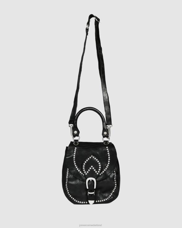 Campomaggi Texana schoudertas 46LN431 zwart leer Jo Mercer accessoires