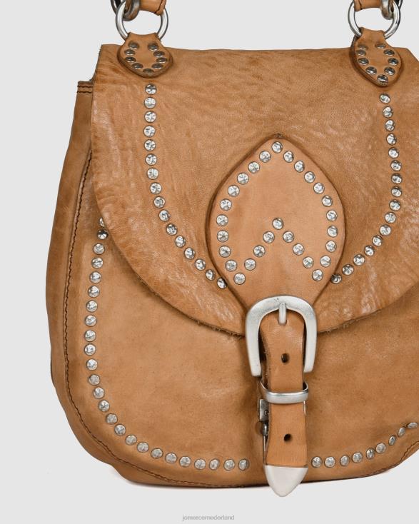 Campomaggi Texana schoudertas 46LN437 kameel leer Jo Mercer accessoires