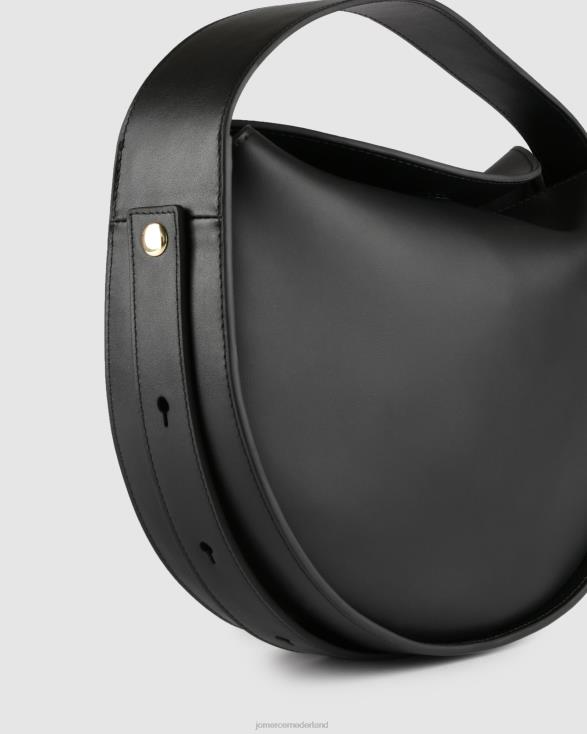 Emery schoudertas 46LN428 zwart leer Jo Mercer accessoires