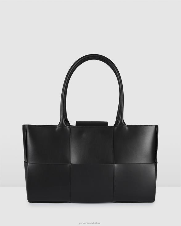 Zahra schoudertas 46LN427 zwart leer Jo Mercer accessoires