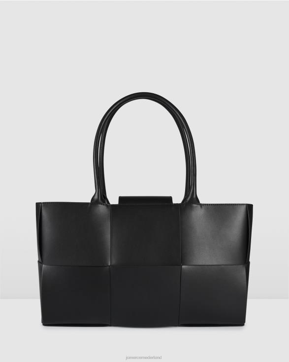 Zahra schoudertas 46LN427 zwart leer Jo Mercer accessoires
