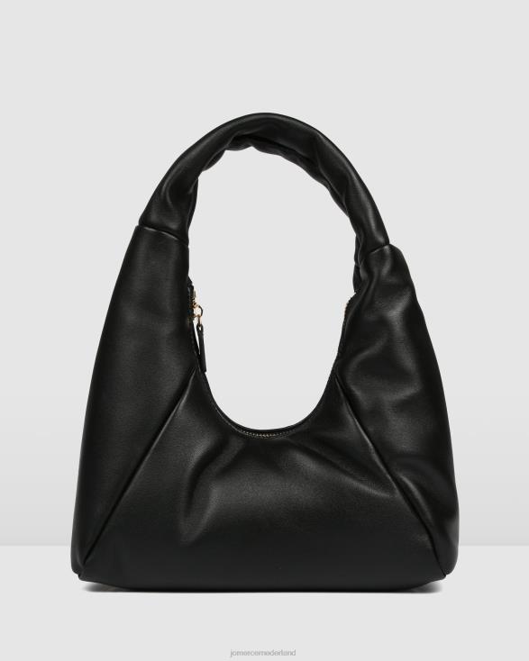 sloane schoudertas 46LN434 zwart leer Jo Mercer accessoires