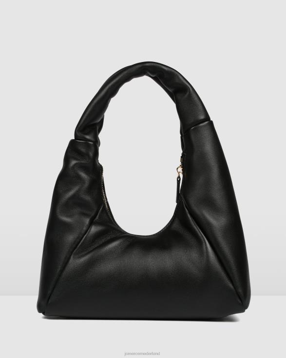 sloane schoudertas 46LN434 zwart leer Jo Mercer accessoires